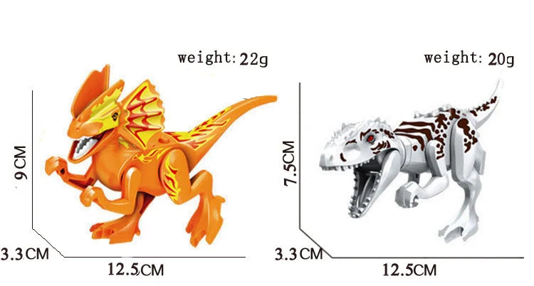 Tyrannosaurus Rex Building Block Figure — Jurassic Dinosaur Brick Toy (LEGO-compatible, 1pc)
