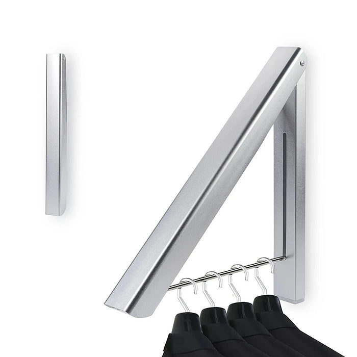 Folding Pull-Out Wall Hanger — Wall-Mounted Aluminium Clothes Airer