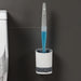 Refillable Detergent Toilet Brush Set — Wall-Mounted Silicone TPR Brush with Holder