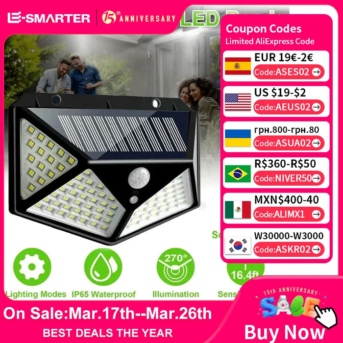 Solar-Powered LED Lamp - Multifunctional, Waterproof Outdoor Garden Decoration Spotlight with Motion Sensor - Ideal for Energy-Efficient Garden Illumination