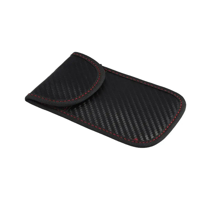 Car Key Signal Blocker Pouch — Faraday RFID Blocking Fob Case (Black)