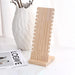 Wood Jewellery Display Stand — Large Necklace & Bracelet Rack with Faux Suede Interior