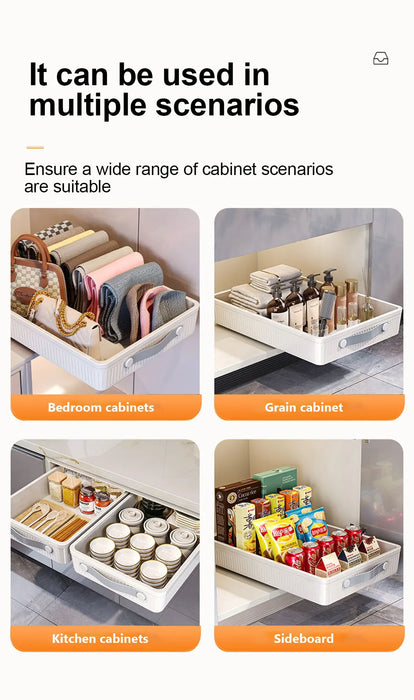 Pull-Out Sliding Cabinet Shelf — Kitchen & Pantry Storage Organiser (M/L)