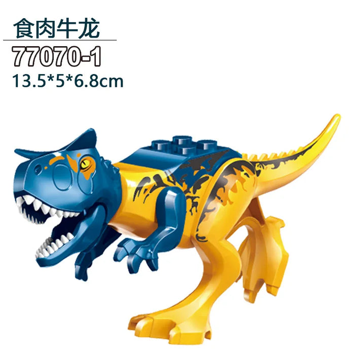 Tyrannosaurus Rex Building Block Figure — Jurassic Dinosaur Brick Toy (LEGO-compatible, 1pc)