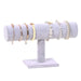 T-shaped Jewellery & Watch Display Stand — Velvet Bracelet Holder (Black/Grey)