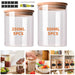10-Piece Glass Pantry Jar Set with Bamboo Lids — 5×350ml & 5×250ml
