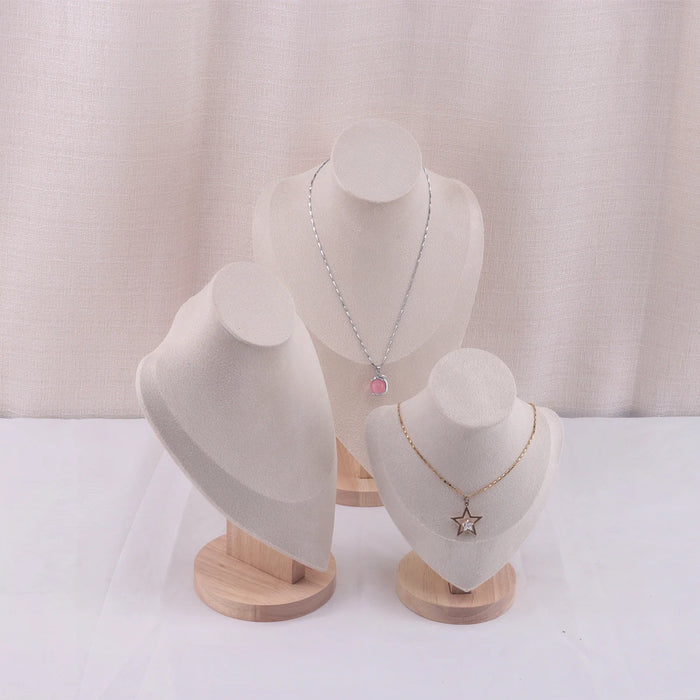 Velvet Necklace Display Bust – Pendant Organiser Stand (S/M/L)