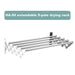 Wall-Mounted Foldaway Clothes Drying Rack - Expandable Stainless Steel