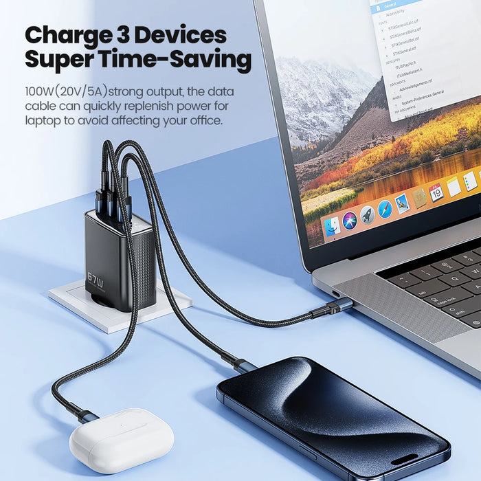 GaN USB‑C Fast Charger 33W / 40W / 67W (PD & QC) — Digital Display on 33W & 67W, EU & KR Plug