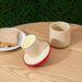 Single Speckled White Butter Crock with Lid — Ceramic French Butter Dish for Spreadable Butter