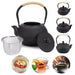 Cast Iron Teapot — Japanese-style Kettle 300/600/900/1200ml with 304 Steel Infuser