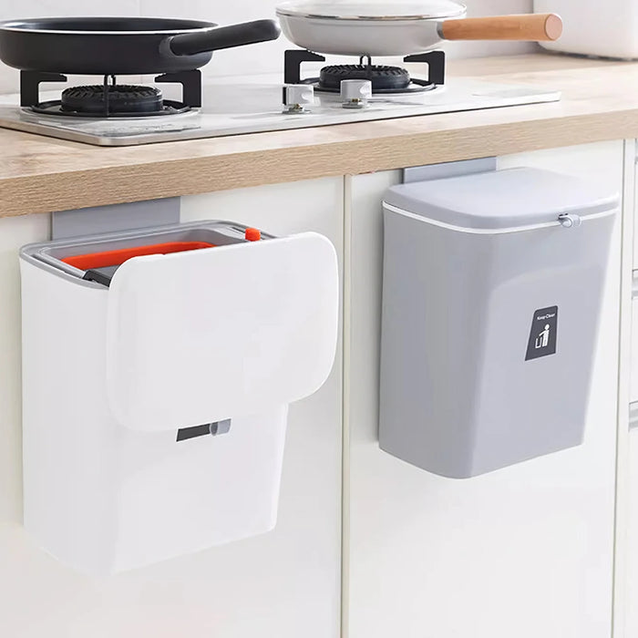 Kitchen Compost Bin — 9L Hanging Bin with Odour-Sealing Lid
