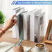 Transparent Acrylic L-Shaped Bookends — Clear Desk and Shelf Organisers