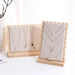 Wood Jewellery Display Stand — Large Necklace & Bracelet Rack with Faux Suede Interior