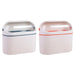 Mini Desktop Compost Bin – Hanging Countertop Rubbish Bucket (Orange / Navy)