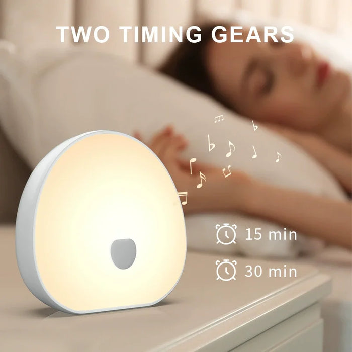 RGB Rechargeable White Noise Night Light — Touchable Sleep Lamp for Baby & Adults