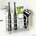 5-Slot Toothbrush Holder — Freestanding, Space-Saving, White