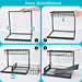 Under-Sink Pull-Out Organiser — 2-Tier Slide-Out Metal Shelf (White or Black)