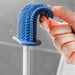 Silicone Soft‑Bristle Wall‑Mounted Toilet Brush with ABS Handle