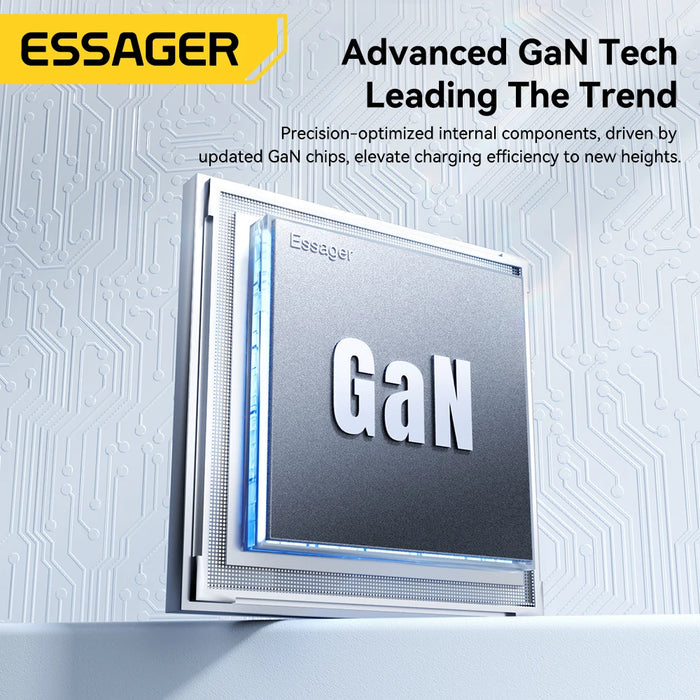 Essager Ultra Thin 65W GaN Travel Charger Quick Charge 4.0 PD3.0 PPS Portable Type C Charger For iPhone Samsung Macbook Laptop