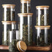 Glass Food Storage Jar with Wood Lid — Airtight Kitchen Storage (250/400/520/1000ml)