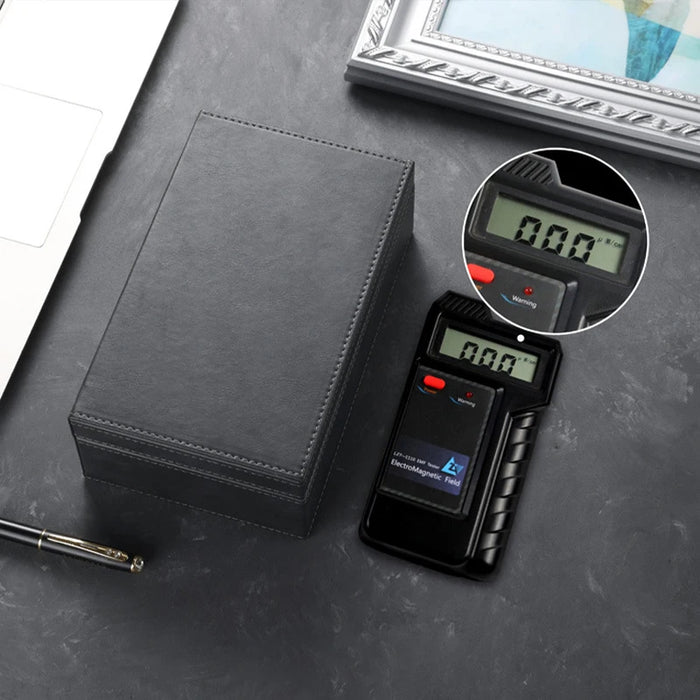Crazy Horse Pattern Faraday Key Box — Signal‑Blocking Car Key Pouch