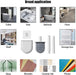 Wall-Mounted Silicone Toilet Brush Set — Easy Install, Long Handle with Portable Holder