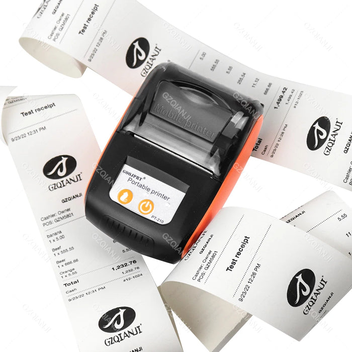 58mm Mini Thermal Receipt Printer – Bluetooth & USB, Mobile POS for Android/iOS/Windows