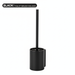 Long‑Handle Aluminium Toilet Brush with Wall‑Mounted Holder — White, Grey or Black