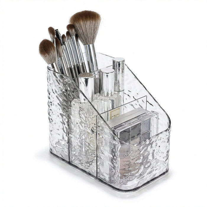 Clear Cosmetic Storage Box – Vanity Makeup & Skincare Organiser (3 / 4 / 5 Grid)