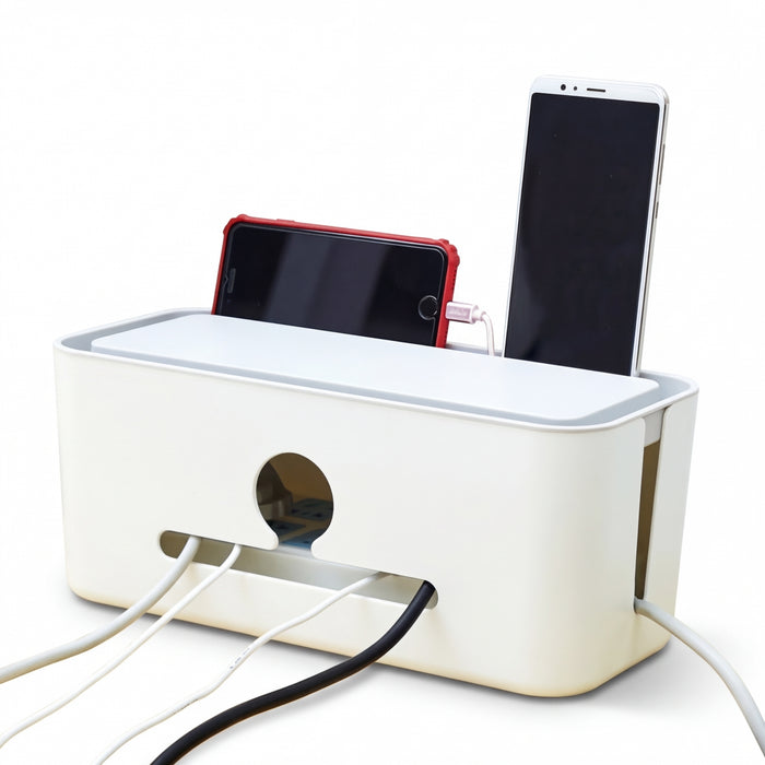 USB Cable & Power Strip Storage Box — Cable Organiser, 31 x 14 x 13 cm
