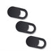 3pc Black Plastic Webcam Cover — Slide Shutter Privacy Shield for Phone, Laptop, Desktop
