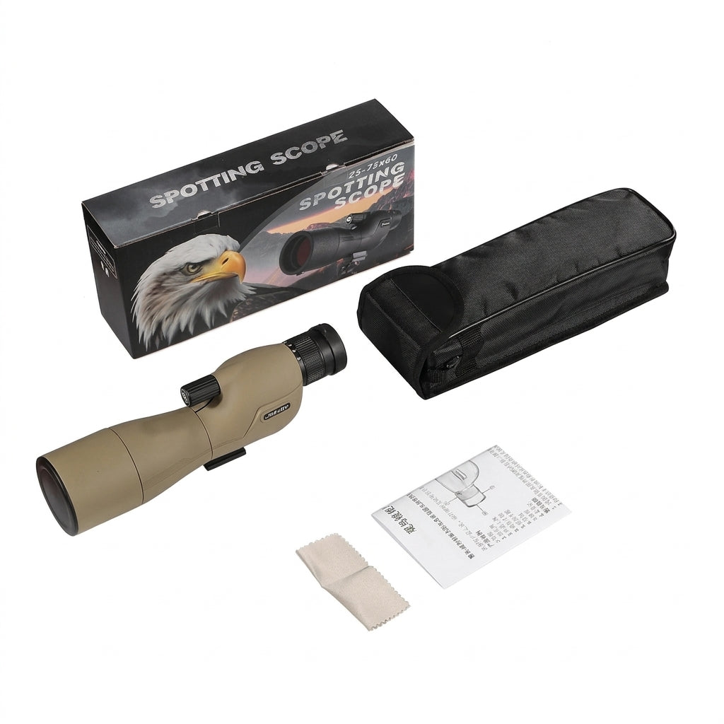 25–75x60 Spotting Scope — 60mm FMC, BAK4 Prism, Nitrogen-Filled with T ...