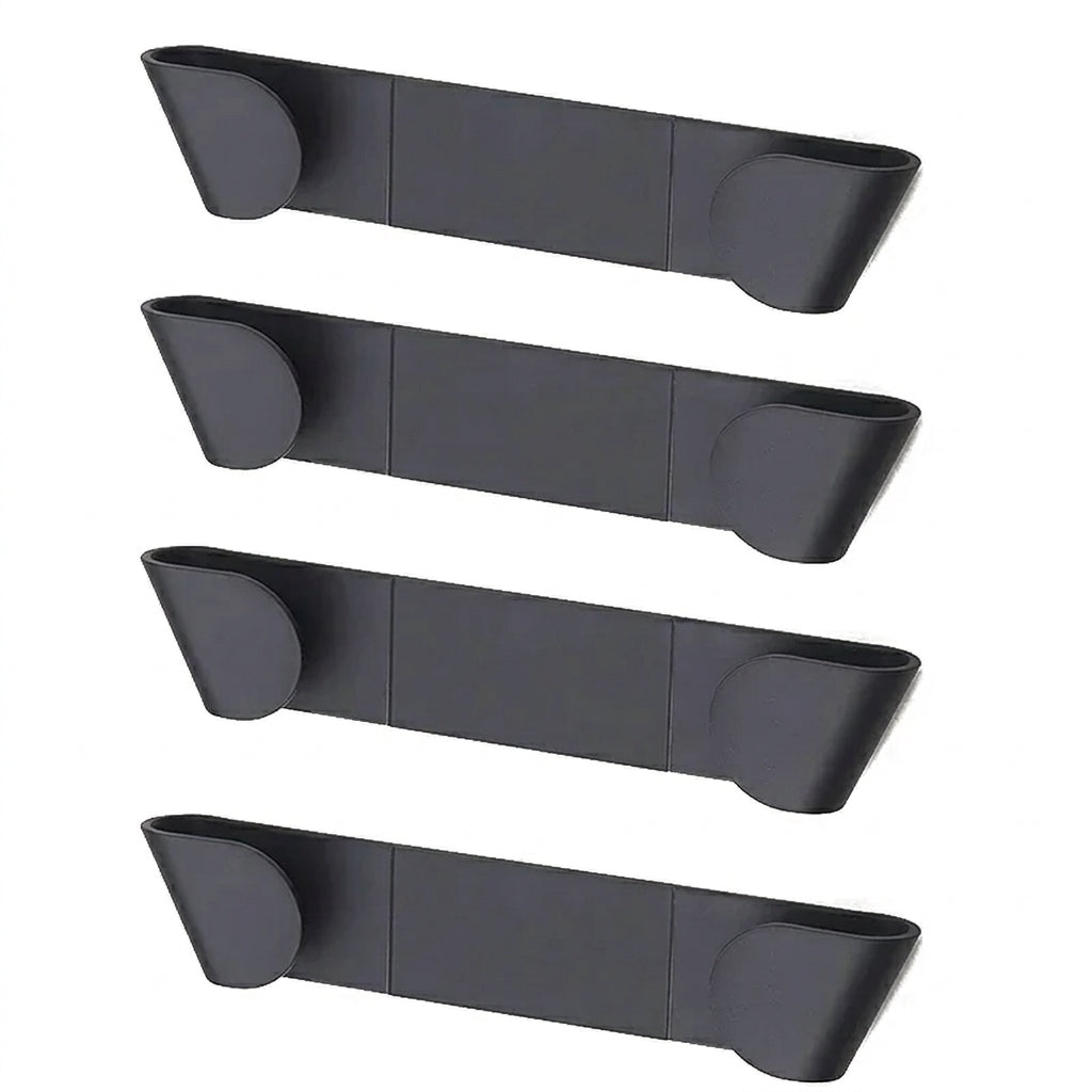 Self‑Adhesive Wall‑Mounted Pot Lid Rack – Black (1/2/4 pcs)