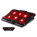 17-inch Six-Fan Laptop Cooler with LED Screen and Dual USB Ports