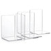 Transparent Acrylic L-Shaped Bookends — Clear Desk and Shelf Organisers