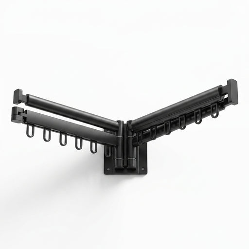 Wall-Mounted Foldable Aluminium Clothes Drying Rack — Ideal for Balcony, Bedroom & Kitchen