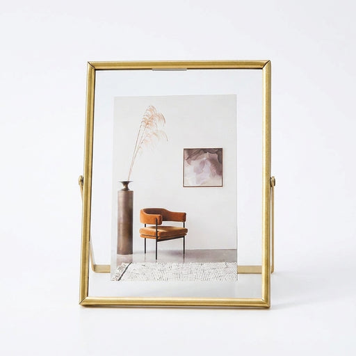 4- & 6-inch Metal Floating Photo Frame — Gold or Black with Transparent Acrylic Panels