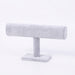 T-shaped Jewellery & Watch Display Stand — Velvet Bracelet Holder (Black/Grey)