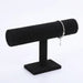 Velvet T-Bar Jewellery Display Stand – Necklace, Bracelet & Watch Holder