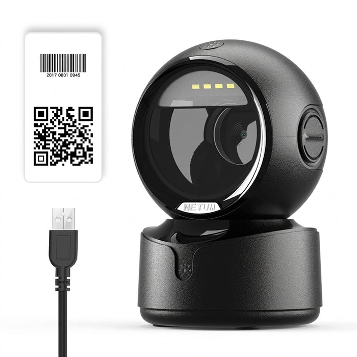 NT‑A5 Desktop 2D QR Barcode Scanner – Hands‑Free Omnidirectional USB