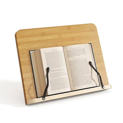Adjustable Wooden Book Stand – Pine Reading Rack for Kids & Adults with Tablet Holder