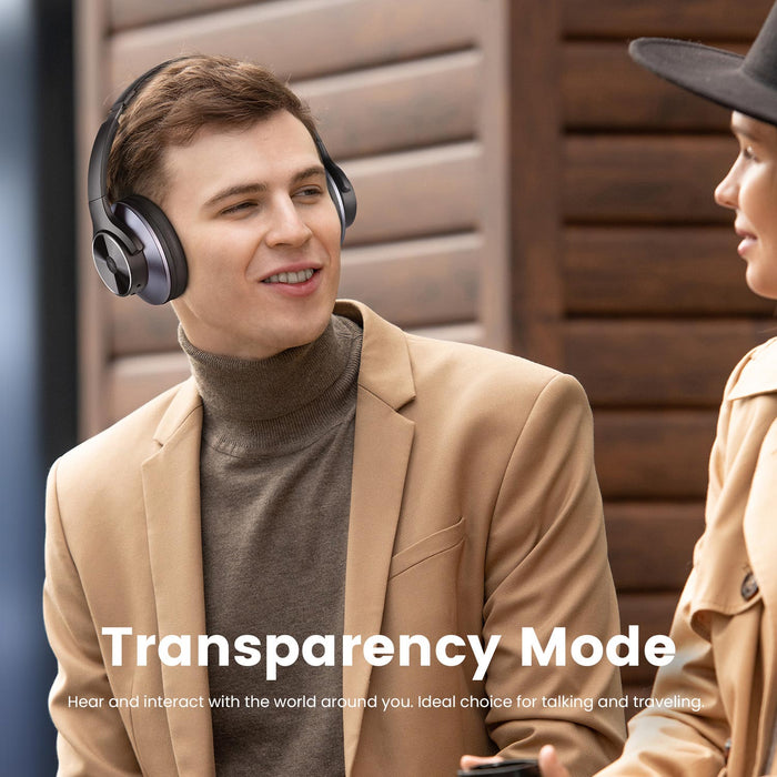 Oneodio A Series - Bluetooth 5.0 Active Noise Cancelling Wireless Headphones - Built-in Microphone, Type C Charging & Carry Case
