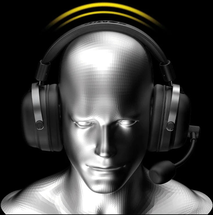 Manufacturer illustration showing how the padded headband sits over the head